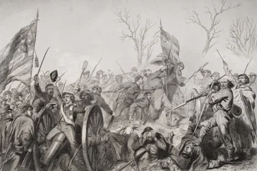 Capture du drapeau confédéré à la bataille de Murfreesboro en 1862